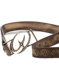 Hivava Polished Concealed Buckle Shiny Diamond Belt