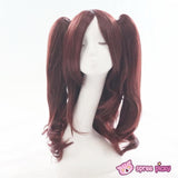 Hivava Wine Caramel Mixed Color Long Wig with 2 Pony Tails