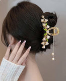 Hivava  -  jewelry 1pcs Fashion Linglan Flower Tassel Pearl Hairpins Hair Claws For Women Girls Party Ponytail Holder Hair Accessories