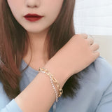 bracelets Justine Clenquet New Simple Style Trendy Metal Gold-Plated Chain Stitching Bracelet