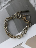 bracelets Justine Clenquet New Simple Style Trendy Metal Gold-Plated Chain Stitching Bracelet