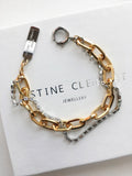 Hivava bracelets Justine Clenquet New Simple Style Trendy Metal Gold-Plated Chain Stitching Bracelet