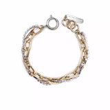 bracelets Justine Clenquet New Simple Style Trendy Metal Gold-Plated Chain Stitching Bracelet