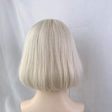 Hivava Cute Short Blonde Beige Bobo Bangs Wig