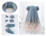 Hivava Pastel Mixed Color Lolita long Curl Wig