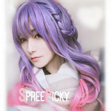 Hivava Purple Pink Gradual Change Pastel Lolita Long Curl Wig