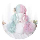 Hivava Alice Bear Cotton Candy Parted Pink Mint Wig