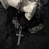 Hivava CROSS BLACK PEARL CHAIN BRACELET