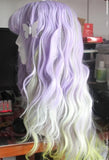 Hivava Gradient Purple Fairy Long Curl Wig