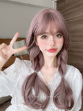 Hivava Casual Series Ash Pink Curly Wig