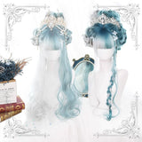 Hivava Green-Grey Mixed Lolita Long Curl Wig