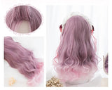 Hivava Pink Gradient Lolita Long Curl Wig