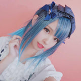 Hivava Black-Blue Gradient Bangs Wig