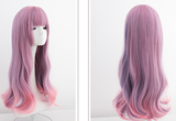 Hivava Pink Purple Mixed Color Long Curly Wig