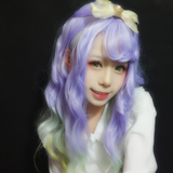 Hivava Gradient Purple Fairy Long Curl Wig