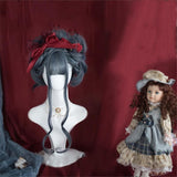 Hivava Lolita Fog Blue Long Curly Wig