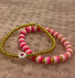 Hivava bracelets Yunyun Jewelry Colorful Children's Soft Pottery Bracelet Suit Beads Girl Bracelet Manufacturers Can Supply