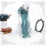 Hivava Green-Grey Mixed Lolita Long Curl Wig