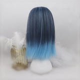 Hivava Black-Blue Gradient Bangs Wig