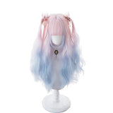 Hivava Lolita Pink Blue Gradient Long Curly Wig