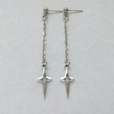 Hivava  -  Asymmetrical star earrings Silver star earrings Gothic earrings Rock star’s girlfriend earrings Spike earrings Grunge