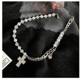 Hivava Cross Pearl Necklace