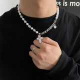 Hivava Cross Pearl Necklace