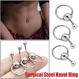 Hivava  6/8/10MM Surgical Steel Navel Piercing Sexy Belly Piercing Ombligo Belly Button Rings Nombril Navel Rings Earrings Body Jewelry