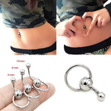 Hivava  6/8/10MM Surgical Steel Navel Piercing Sexy Belly Piercing Ombligo Belly Button Rings Nombril Navel Rings Earrings Body Jewelry