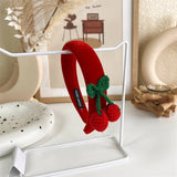 Hivava  -  Vintage Red Womens Headband Woolen Velvet Hair Band Headwear Girl Wide Side Sponge Hair Hoop Christmas New Year Hair Accessories