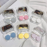 Hivava New Mini contact lens case New small Contact lens case  travel glasses case as gift Contact lens care box