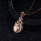 Hivava Huitan Bridal Wedding Engagement Necklace Rose Gold Color High Quality Anniversary Valentine's Day Gift Statement Necklace Women