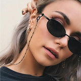 Hivava Fashion Woman Sunglasses Chain Cylinder Bead Chain Anti-Falling Glasses Eyeglasses Cord Necklace