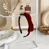 Hivava  -  Vintage Red Womens Headband Woolen Velvet Hair Band Headwear Girl Wide Side Sponge Hair Hoop Christmas New Year Hair Accessories