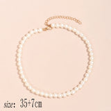 Hivava Trend Elegant Jewelry Wedding Big Pearl Necklace For Women Fashion White Imitation Pearl Choker Necklace N0179