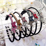 Hivava Fashion Crystal Hairband Non-slip Bezel Colorful Rhinestone Flower Hair Hoop Bands Elastic Headbands for Women Hair Accessories