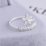 Hivava Korean Daisy Flower Open Ring For Women Girl Fashion Imitation Pearl Cuff Ring Wedding Party Girlfriends Jewelry Gifts