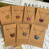 Hivava  Fashion Women Necklace Korea Style New Butterfly Pendant Necklace Gift For Girl  Cute Lovely Neck Jewelry