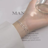 Hivava  -   Double Layers Simple Bracelet for Women Temperament Elegant Sweet Link Chain Bracelet Jewelry