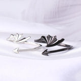 Hivava 2PCS Gothic Punk Angel Devil Couple Ring Set Adjustable Open Rings For Women Men Anniversary Party Wedding Ring Jewelry Gifts