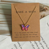 Hivava  Fashion Women Necklace Korea Style New Butterfly Pendant Necklace Gift For Girl  Cute Lovely Neck Jewelry