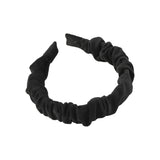 Hivava  -  Winter Solid Velvet Bezel Women Girl Broadside Hair Bands  Pearl Cross Headband Hair Hoop Fashion Black Leather Braided Hairband