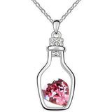 Hivava New Arrival Fashion Jewelry Necklace Pendant Drifting Bottle Necklace Heart Shape Trendy Necklace For Lovers Drop Shipping