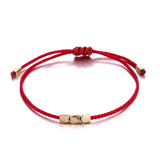 Hivava  Handmade Tibetan Buddhist Creative Irregular Copper Beads Red Black Rope Lucky Bracelet Amulet For Women Men Couple Bracelets