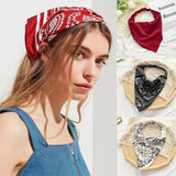 Hivava Elastic Headbands for Hair Woman Sweet Hairbands Printing Hair Bands Vintage Turban Bandage Hair Accessories