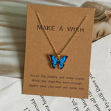 Hivava  Fashion Women Necklace Korea Style New Butterfly Pendant Necklace Gift For Girl  Cute Lovely Neck Jewelry