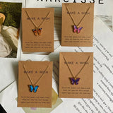 Hivava  Fashion Women Necklace Korea Style New Butterfly Pendant Necklace Gift For Girl  Cute Lovely Neck Jewelry