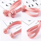 Hivava Knotted Hair Rope Elastic Hair Bands Ties Scrunchie Hairbands Double Knot Women Bow Ponytail Holder Hair Accessories Headdress