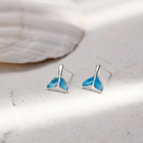 Hivava  -  Ocean Style Blue Whale Tail Stud Earrings for Women Girl Korean Fashion Charming Earrings Jewelry aretes de mujer modernos