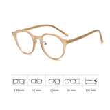 Hivava  Milk Tea Color Anti-blue Glasses Frame Women No Makeup Fashion Glasses Men Contrasting Cute Decorative Glasses